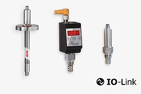 [Translate to French:] Feuchte-Sensor mit IO-Link und Sensor zur Temperatur-Erfassung