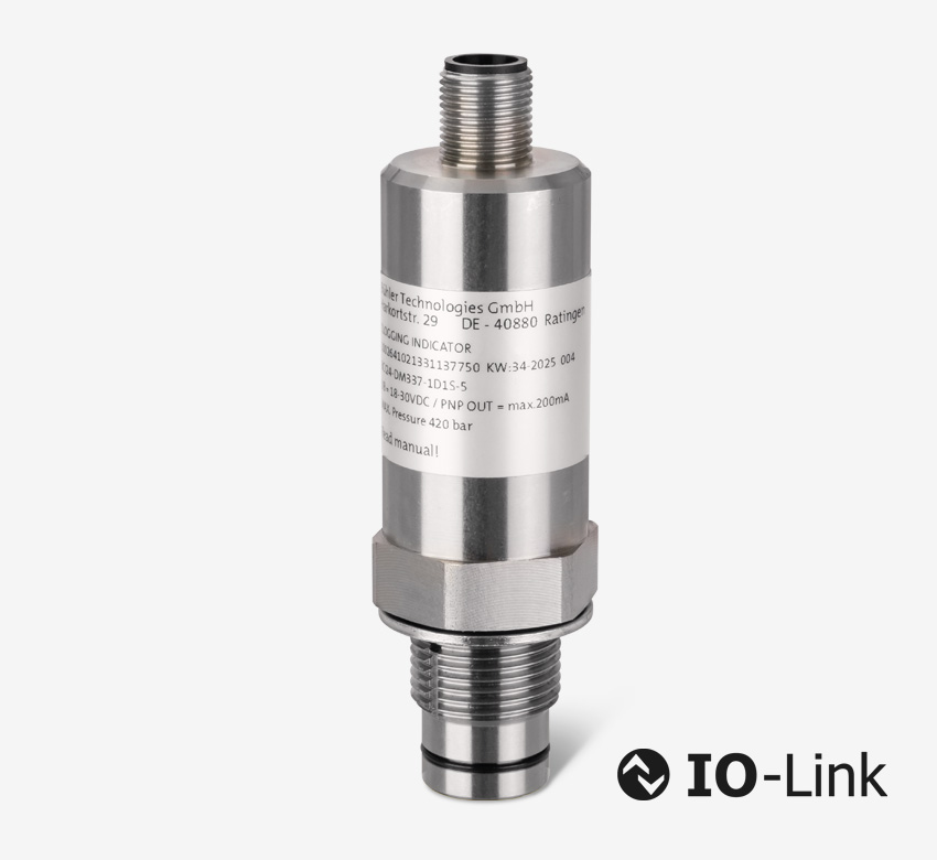 Prozessor-gesteuerter Stau-Druck-Schalter mit IO-Link